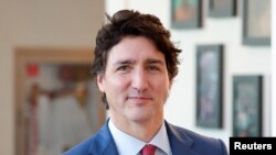 Premye Minis Kanadyen Justin Trudeau nan konferans CARICOM nan, nan otel Baha Mar, Nassau, Bahamas, 16 Fevriye, 2023. 