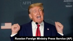 Former U.S. President Donald Trump speaks at an America First Policy Institute agenda summit at the Marriott Marquis in Washington on July 26, 2022. 