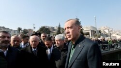 FILE PHOTO: Turkish President Erdogan visits Hatay province in the aftermath of a deadly earthquake