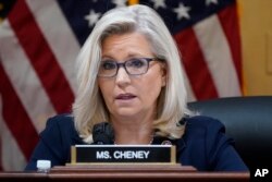 Foto Achiv: Depite Repibliken Liz Cheney, ki reprezante eta Wyoming nan La Chanm e ki se ko-direktris komite kap mennen anket sou atak 6 Janvye a.