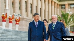 Brazilian President Luiz Inacio Lula da Silva meets with Chinese President Xi Jinping in Beijing