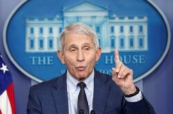 Dr. Anthony Fauci speaks about the omicron coronavirus variant case, which was detected in California, during a press briefing at the White House in Washington, Dec. 1, 2021.