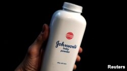 FILE PHOTO: A bottle of Johnson's Baby Powder is seen in a photo illustration taken in New York