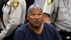 Ngôi sao bóng bầu dục Mỹ nổi tiếng một thời O.J. Simpson trong phiên tòa xét xử tại Las Vegas, Los Angeles, năm 2013.