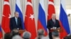 Turkish President Erdogan and his Russian counterpart Putin hold a press conference in Sochi